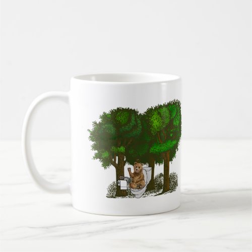 Bear in the woods coffee mug