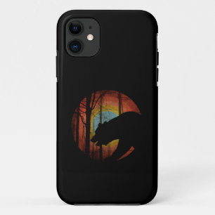 BEAR IN THE WOODS FOREST VINTAGE iPhone 11 CASE