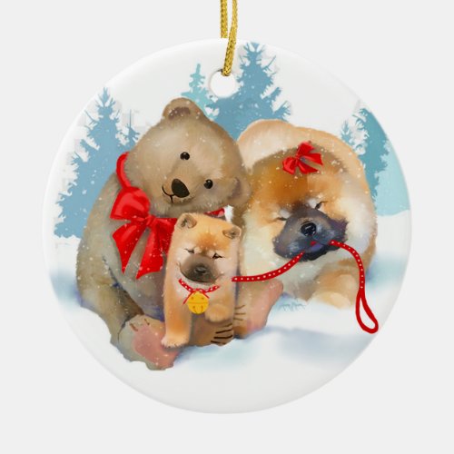 BEAR_ING GIFTS Chow round ornament