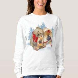 BEAR-ING GIFTS teddybear and chows sweatshirt