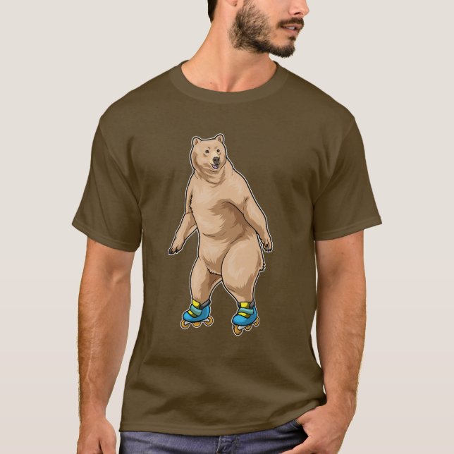 Bear Inline skating Inline skates T-Shirt (Front)