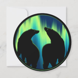 Bear Invitations Personalized Aurora Bears Card