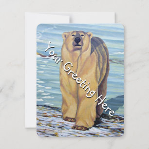 Bear Invitations Personalized Polar Bear Art Cards
