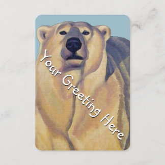 Bear Invitations Personalized Polar Bear Art Cards