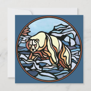 Bear Invitations Personalized Polar Bear Art Cards