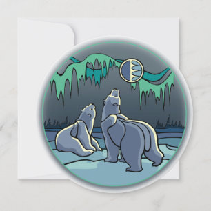 Bear Invitations Personalized Polar Bear Art Cards