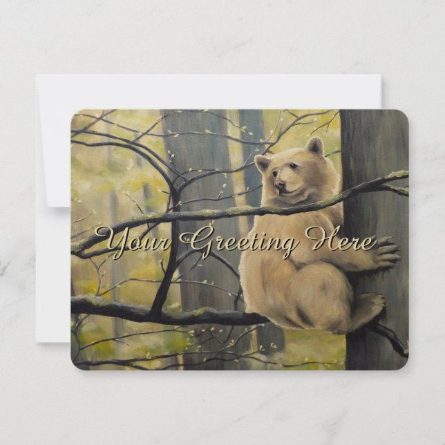 Bear Invitations Personalized Spirit Bear Art RSVP (Front)