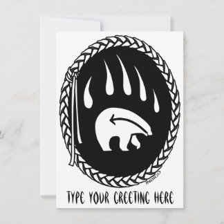 Bear Invitations Personalized Tribal Bears Card
