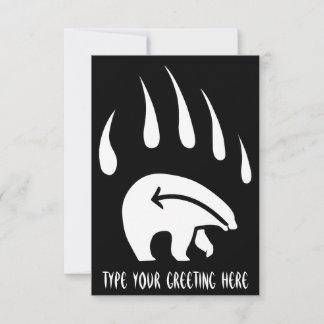Bear Invitations Personalized Tribal Bears Card