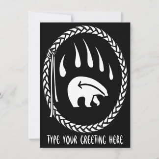 Bear Invitations Personalized Tribal Bears Card