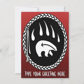 Bear Invitations Personalized Tribal Bears Card