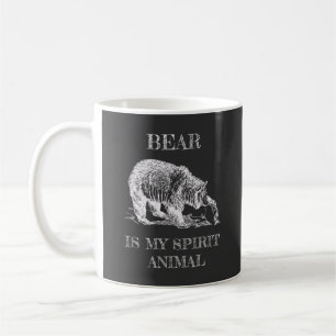 Bear is My Spirit Animal funny quote chalk design Coffee Mug