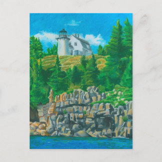 Bear Island Light Painting Postcard