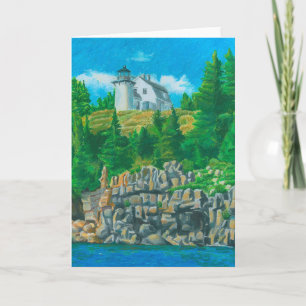 Bear Island Light Painting Thank You Card