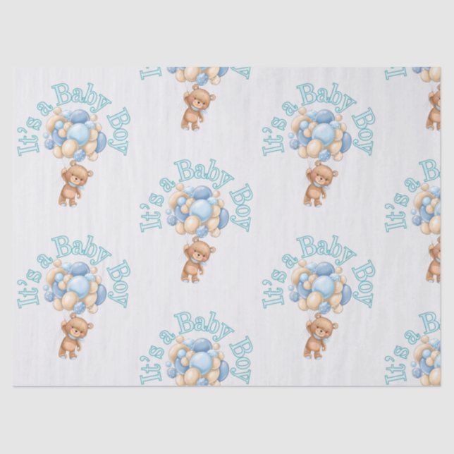 Bear Its a boy Tissue Paper (Front)