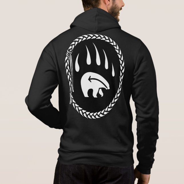 Bear Jacket Men's Tribal Bear Claw Jacket Hoodie (Back)