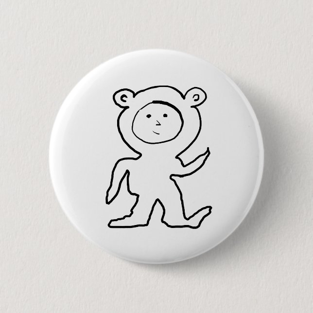 Bear Jammies Kid Button (Front)