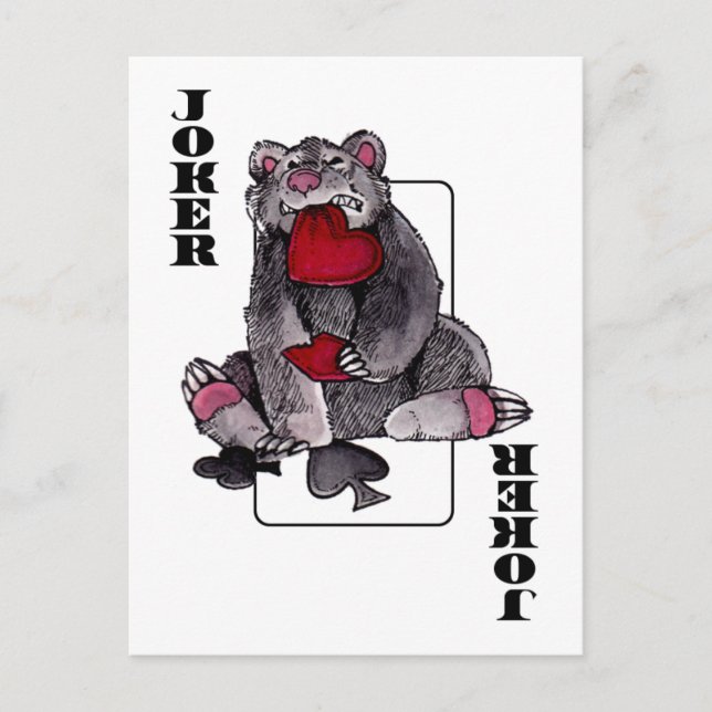 Bear Joker Postcard (Front)