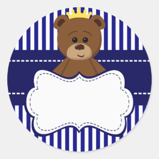 Bear King - Round Sticker