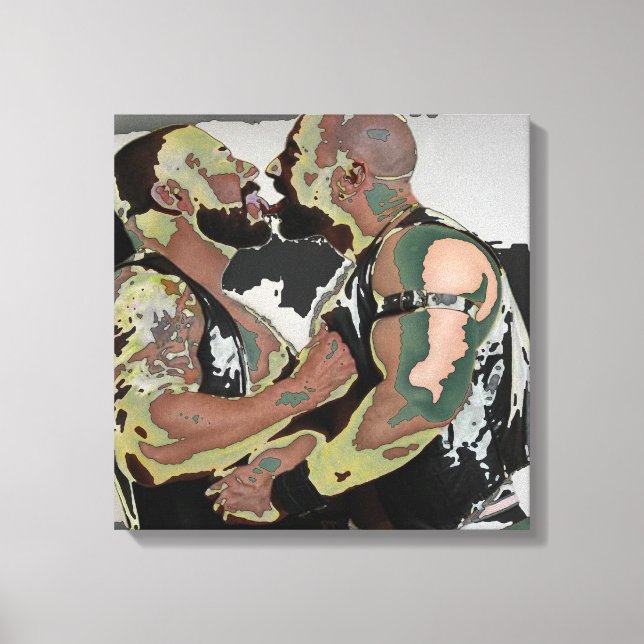 Bear Kiss on Double Canvas (60s Flashback) (Front)