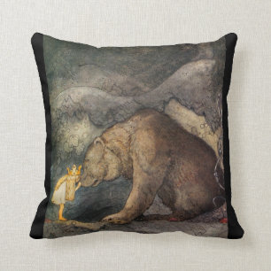 Bear Kiss Throw Pillow