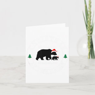Bear Lair Christmas Childrens Family Cabin Card
