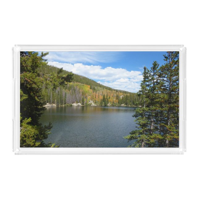 Bear Lake at Rocky Mountain National Park Acrylic Tray (Front)