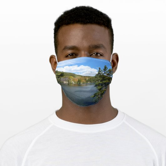 Bear Lake at Rocky Mountain National Park Adult Cloth Face Mask (Worn)
