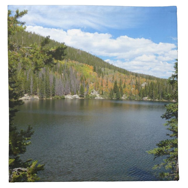 Bear Lake at Rocky Mountain National Park Cloth Napkin (Front)