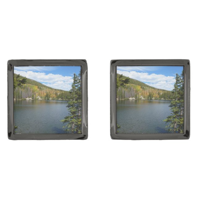 Bear Lake at Rocky Mountain National Park Cufflinks (Front)