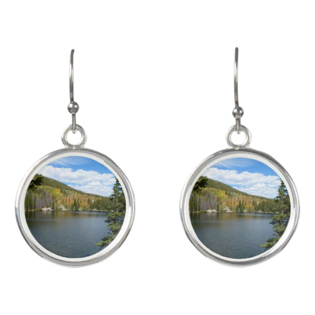 Bear Lake at Rocky Mountain National Park Earrings (Front)