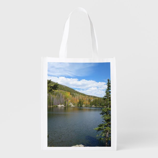 Bear Lake at Rocky Mountain National Park Grocery Bag (Front)