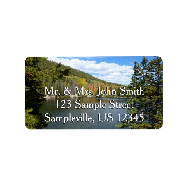 Bear Lake at Rocky Mountain National Park Label (Front)