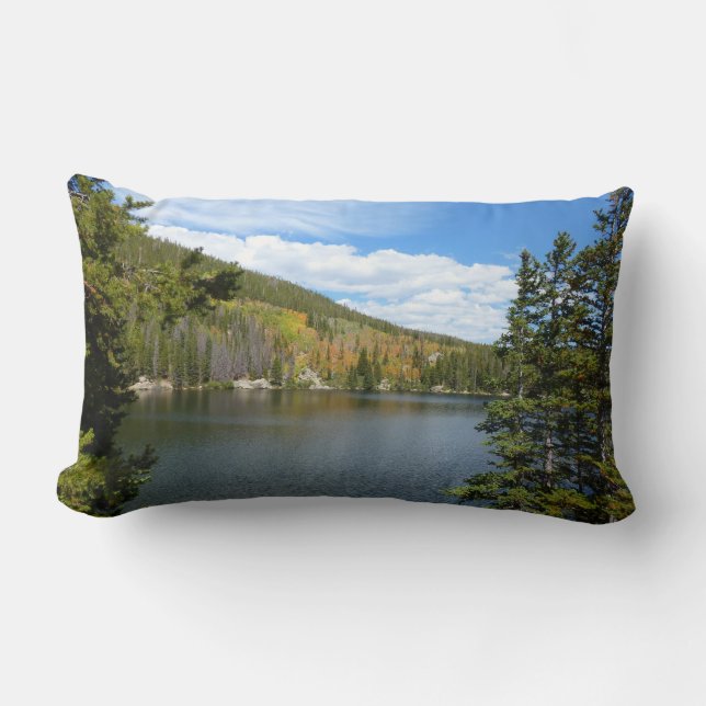Bear Lake at Rocky Mountain National Park Lumbar Pillow (Front)