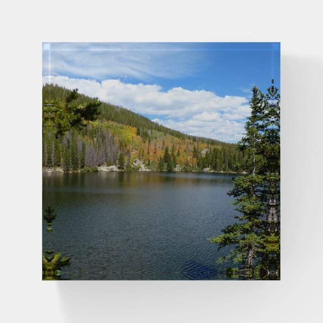 Bear Lake at Rocky Mountain National Park Paperweight (Front)