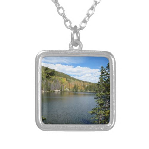 Bear Lake at Rocky Mountain National Park Silver Plated Necklace