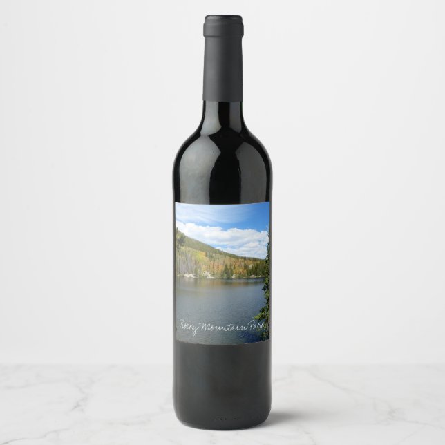 Bear Lake at Rocky Mountain National Park Wine Label (Front)