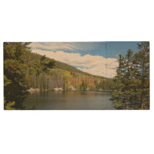 Bear Lake at Rocky Mountain National Park Wood Flash Drive