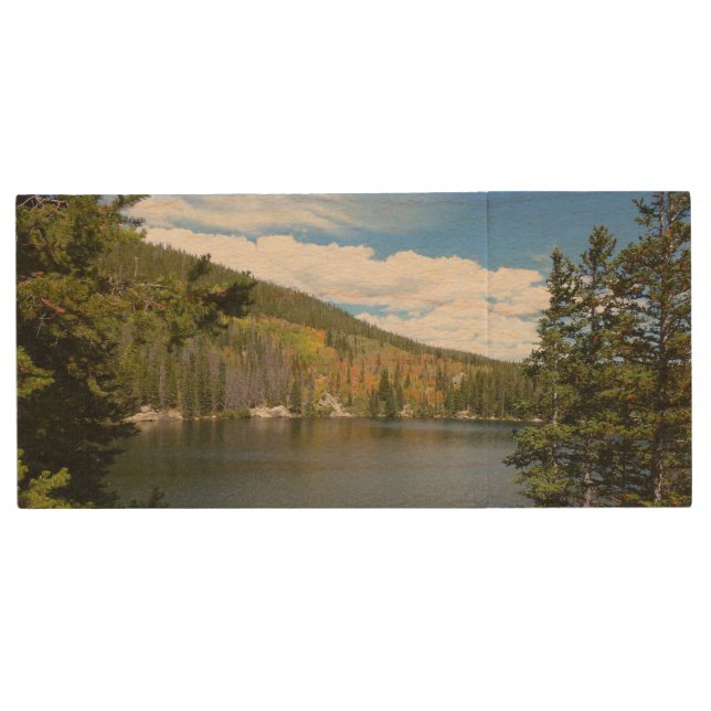 Bear Lake at Rocky Mountain National Park Wood Flash Drive (Front)