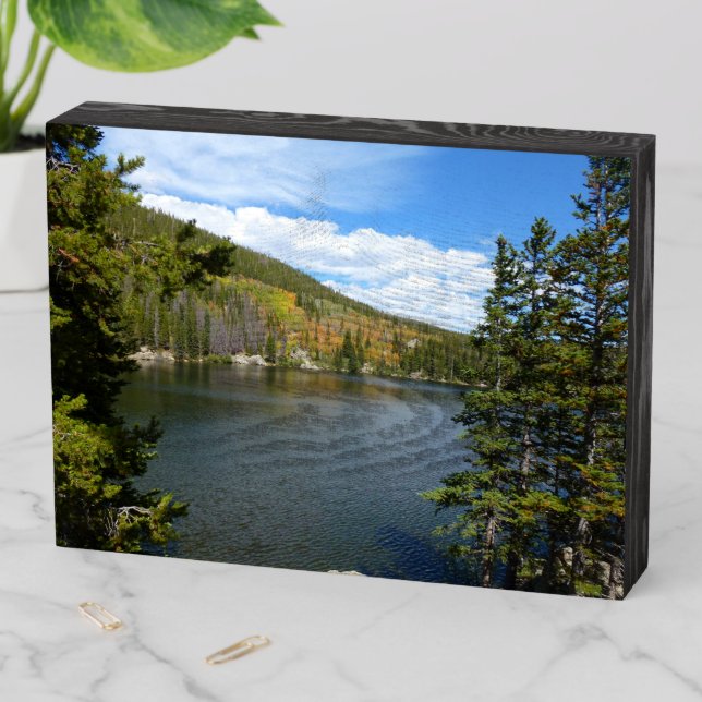 Bear Lake at Rocky Mountain National Park Wooden Box Sign (In Situ Horizontal)