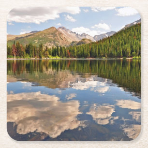 Bear Lake. Colorado. Square Paper Coaster