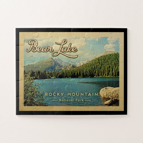 Bear Lake Colorado Vintage Rocky Mountains Jigsaw Puzzle