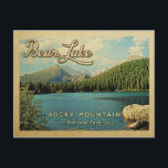 Bear Lake Colorado Vintage Rocky Mountains Postcard<br><div class="desc">Vintage travel style Bear Lake Colorado image featuring this beautiful Rocky Mountains lake scene with forest trees,  snow capped mountains and gorgeous blue sky.</div>