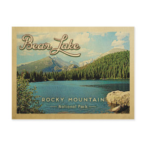 Bear Lake Colorado Vintage Rocky Mountains Postcard