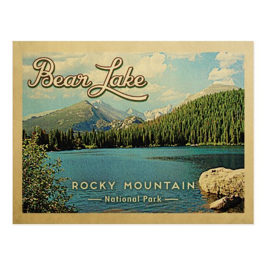 Bear Lake Colorado Vintage Rocky Mountains Postcard | Zazzle.com