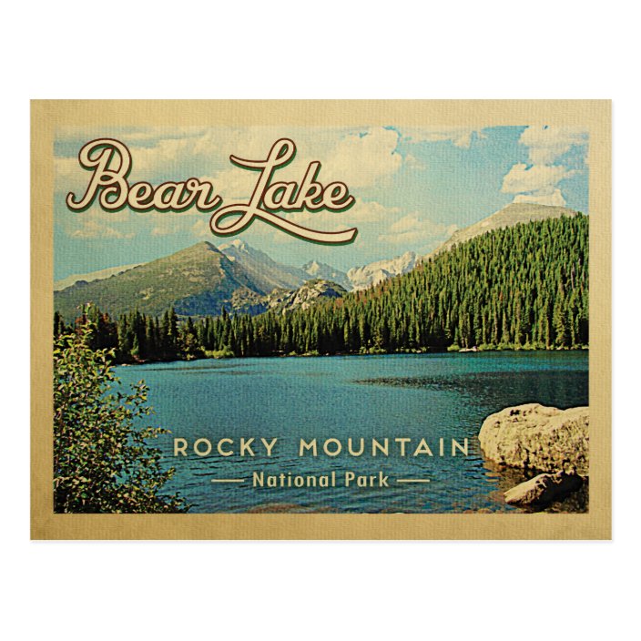 Bear Lake Colorado Vintage Rocky Mountains Postcard | Zazzle.com