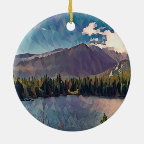 Bear Lake in Rocky Mountain National Park Ceramic  Ceramic Ornament