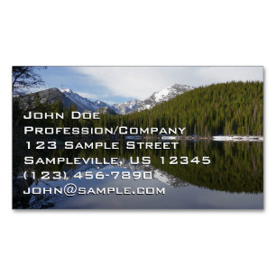 Bear Lake Reflection II Business Card Magnet