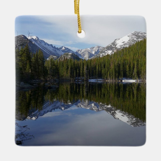 Bear Lake Reflection II Ceramic Ornament (Front)
