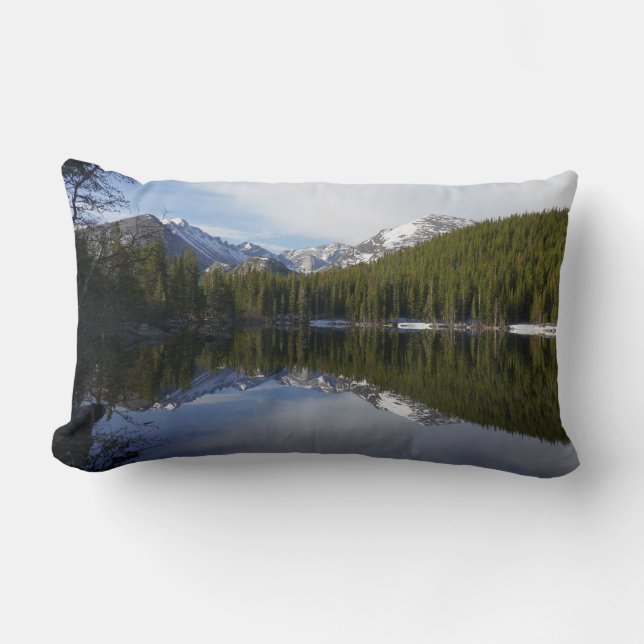 Bear Lake Reflection II Lumbar Pillow (Front)